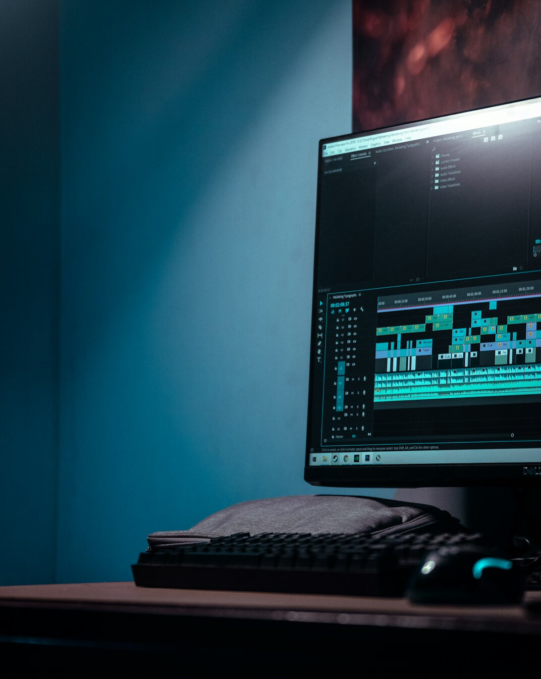 film editor at work