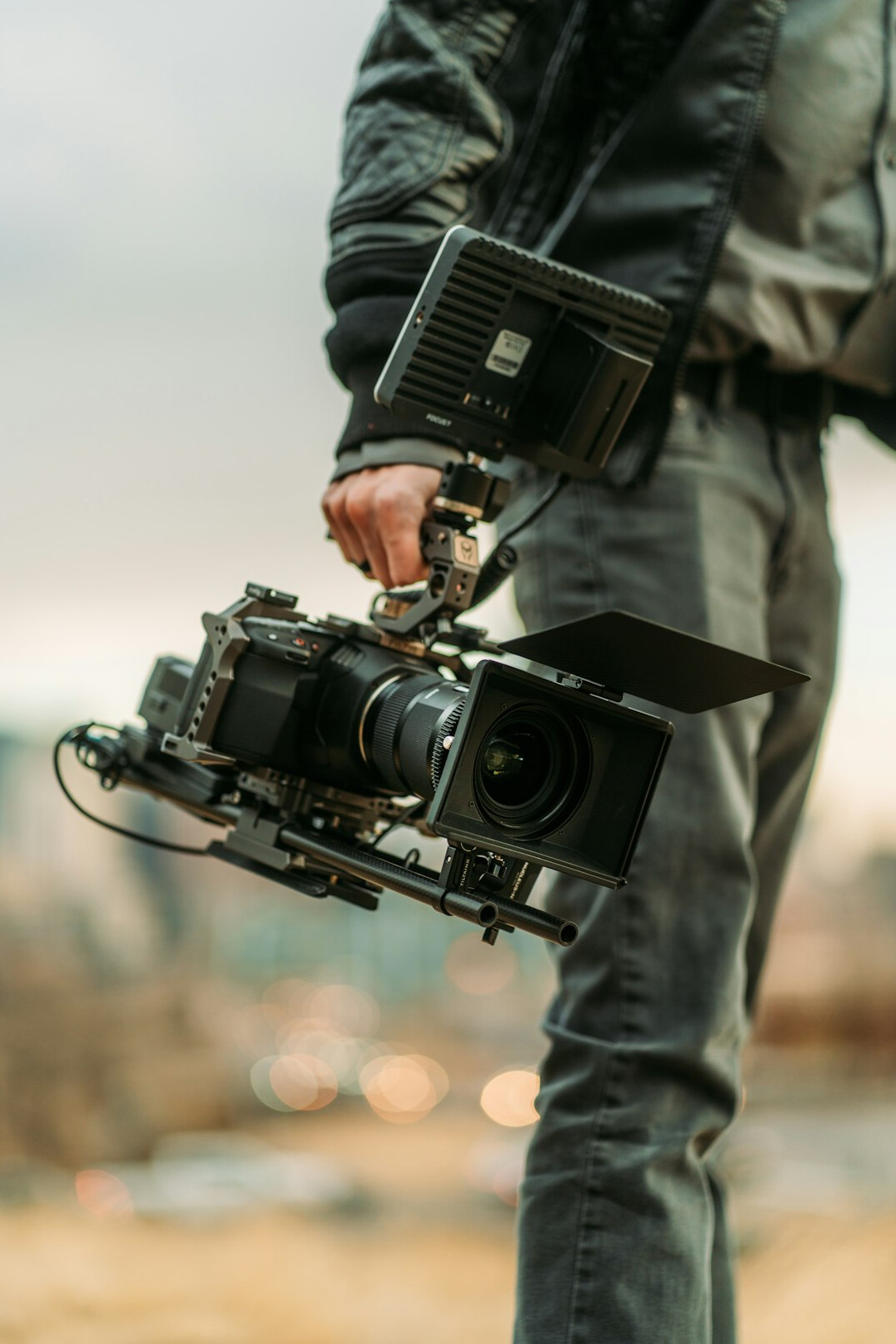 beginner filmmaker with camera